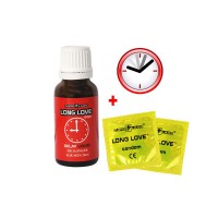 Long Love – picături pentru întârzierea ejaculării + Cadou 2 prezervative