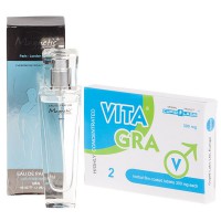 VITA GRA – 4 Tablete pentru bărbați + Magnetic Pheromone – parfum cu feromoni pentru bărbați