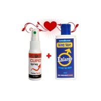 Spray pentru întârzierea ejaculării Cupid Spray + Gel pentru mărirea penisului Enlargo