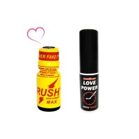 Spray pentru întârzierea eejaculării Love Power + Poppers Rush