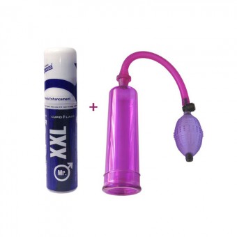 Purple Erection – penis pompă + Cadou – Cremă pentru bărbați