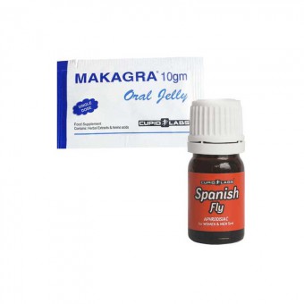 Makagra Oral Jelly – jeleu pentru erecție + Picături excitante Spanish Fly